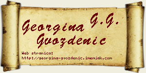 Georgina Gvozdenić vizit kartica